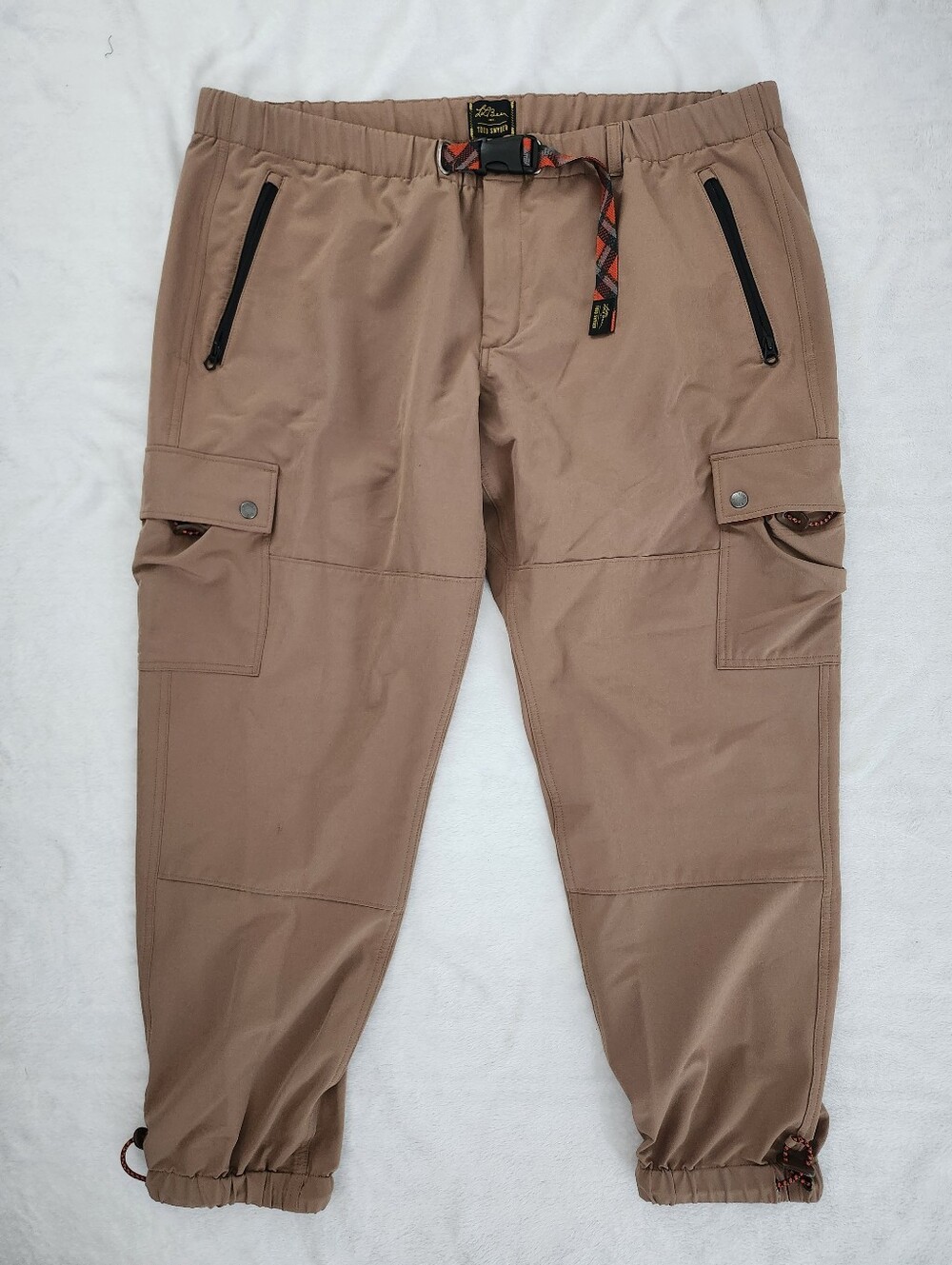L. L. BEAN  TODD SNYDER Mens Size XXL Khaki Brown Utility Cargo Pants 30" Inseam